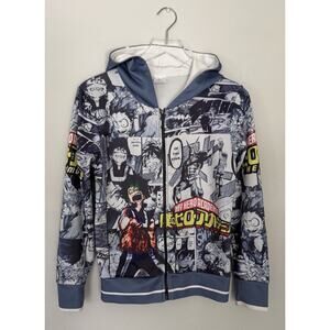 My Hero Academia The Movie Full Zip Hoodie Jacket Anime Deku Midoriya Small
